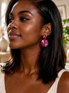 Boucles d'oreilles double disque en argile polymère, vide-atelier, non rééditées