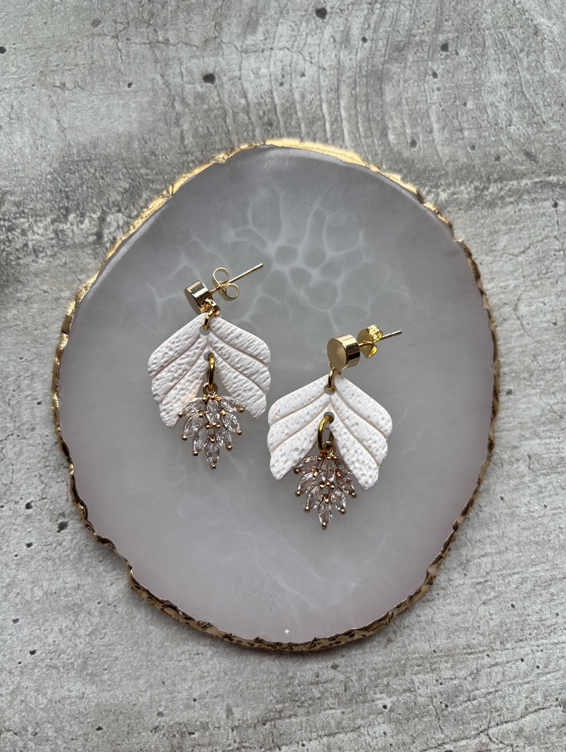 Boucles d’oreilles DIANA - élégance végétale & éclat subtil - Les Trésors de Cia