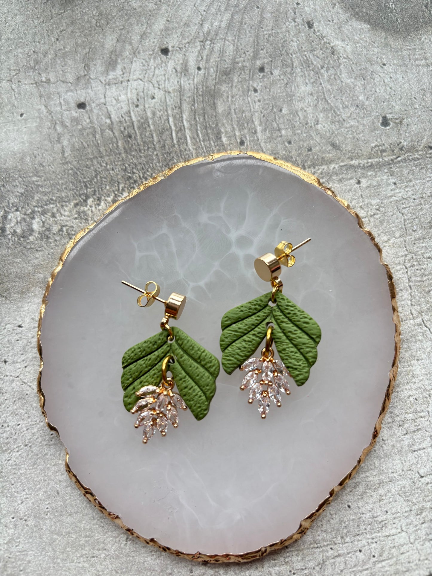 Boucles d’oreilles DIANA - élégance végétale & éclat subtil - Les Trésors de Cia