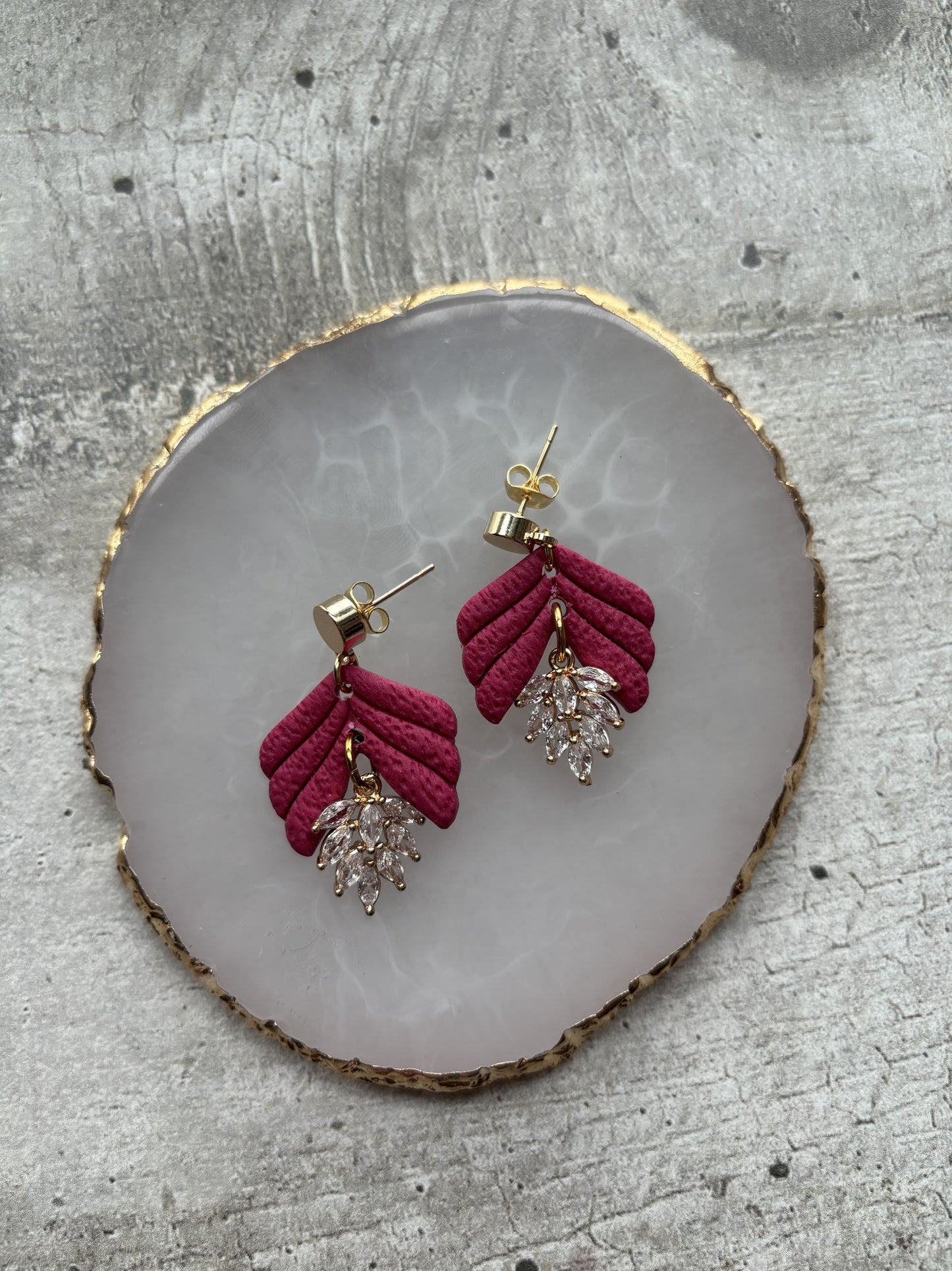 Boucles d’oreilles DIANA - élégance végétale & éclat subtil - Les Trésors de Cia