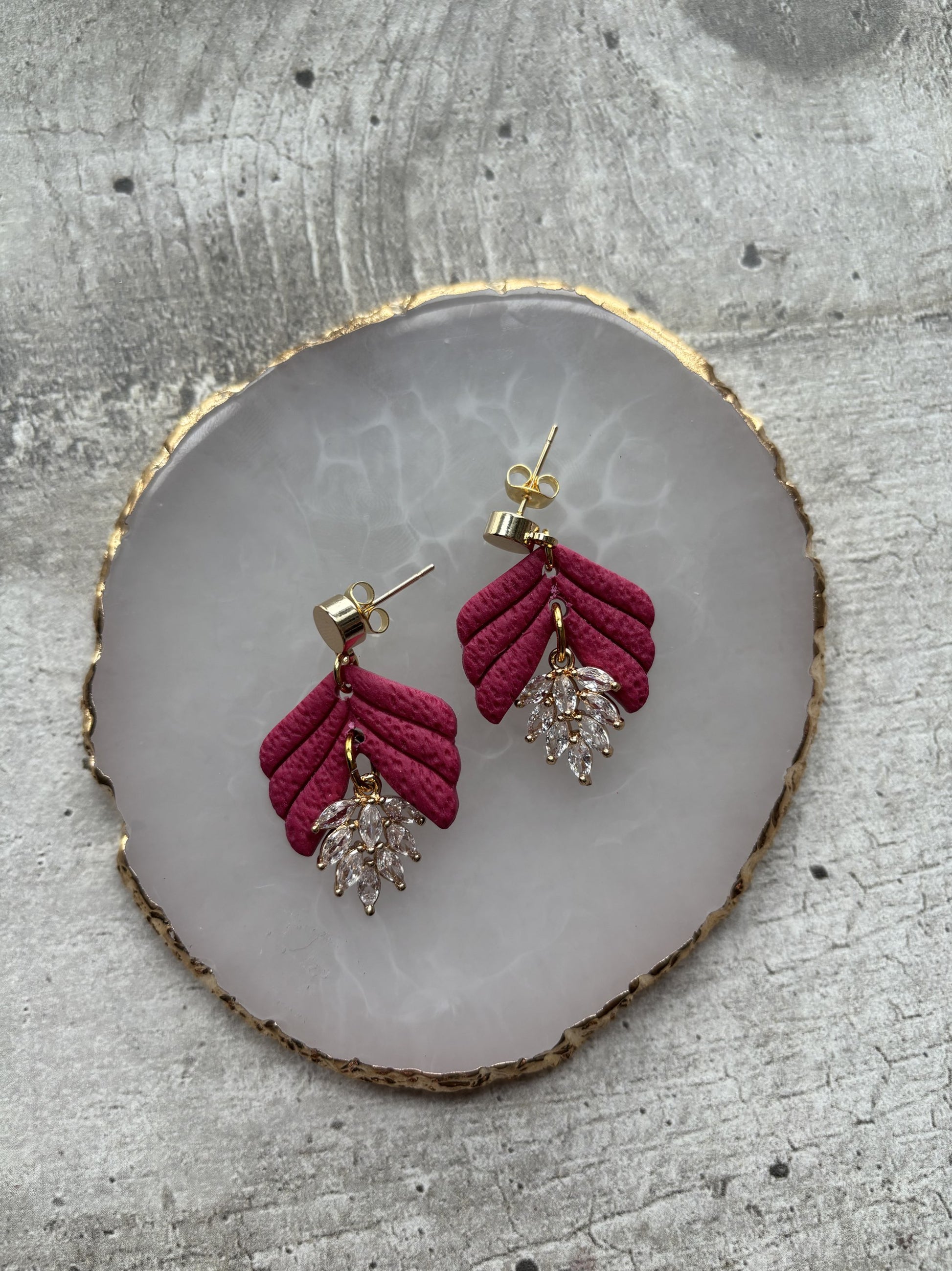 Boucles d’oreilles DIANA - élégance végétale & éclat subtil - Les Trésors de Cia