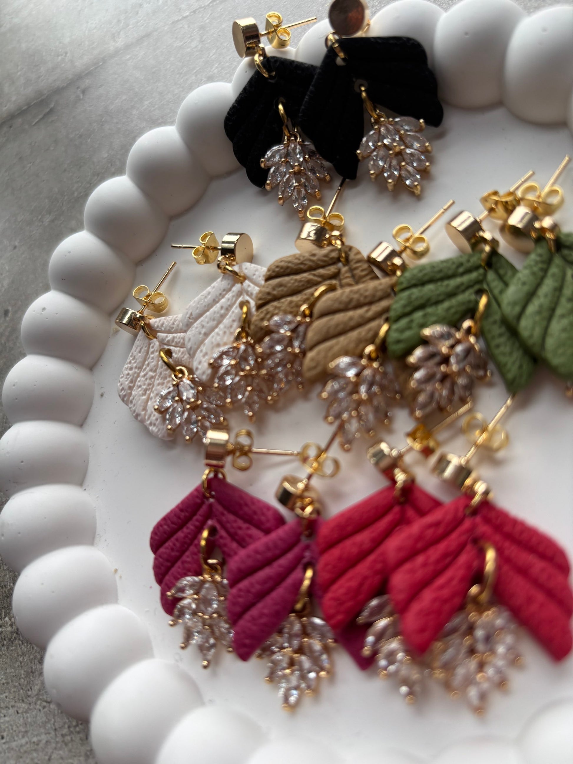 Boucles d’oreilles DIANA - élégance végétale & éclat subtil - Les Trésors de Cia