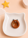 Pierre d’anxiété renard kawaii en argile polymère – Anti-stress fait main