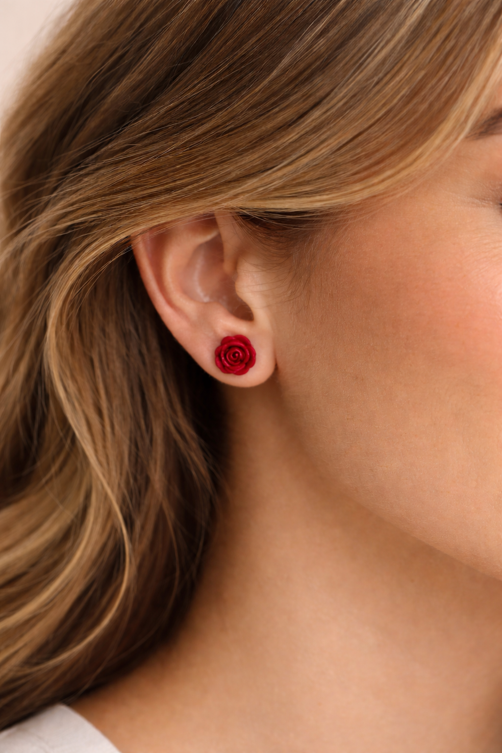 Boucles d’oreilles puces fleur – faites main en France