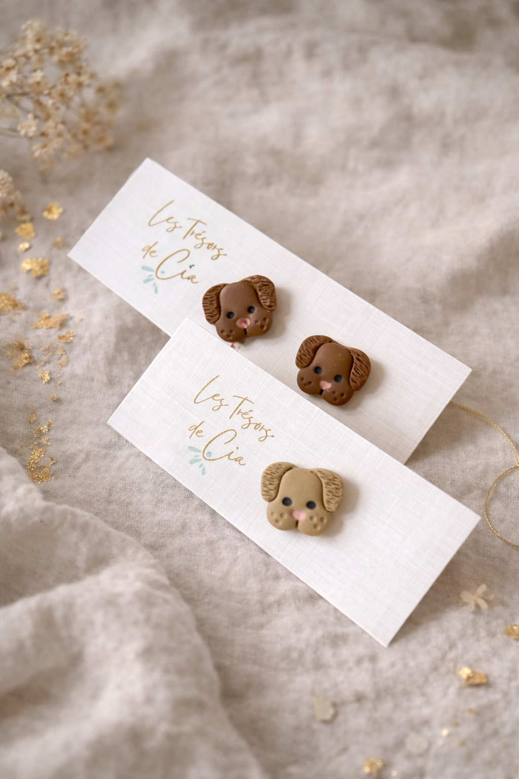 Boucles d’oreilles enfant Puppy – chiots & ultra légères