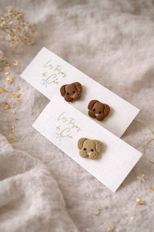 Boucles d’oreilles enfant Puppy – chiots & ultra légères